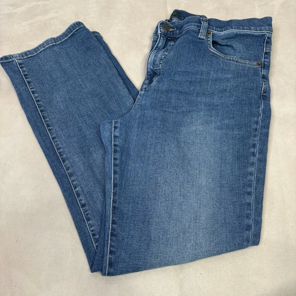 Lauren‎ Ralph Lauren Plus Size 16 Classic Straight Jeans Medium Wash Denim EUC